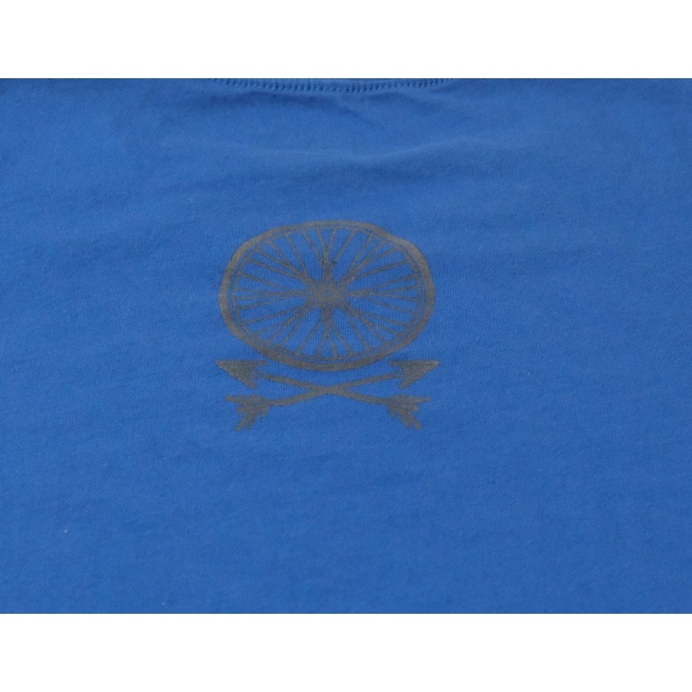Dark Cycle Clothing T-Shirt Men Large Blue Alligator Riding Bicycle Graphic Tee - Picture 4 of 7